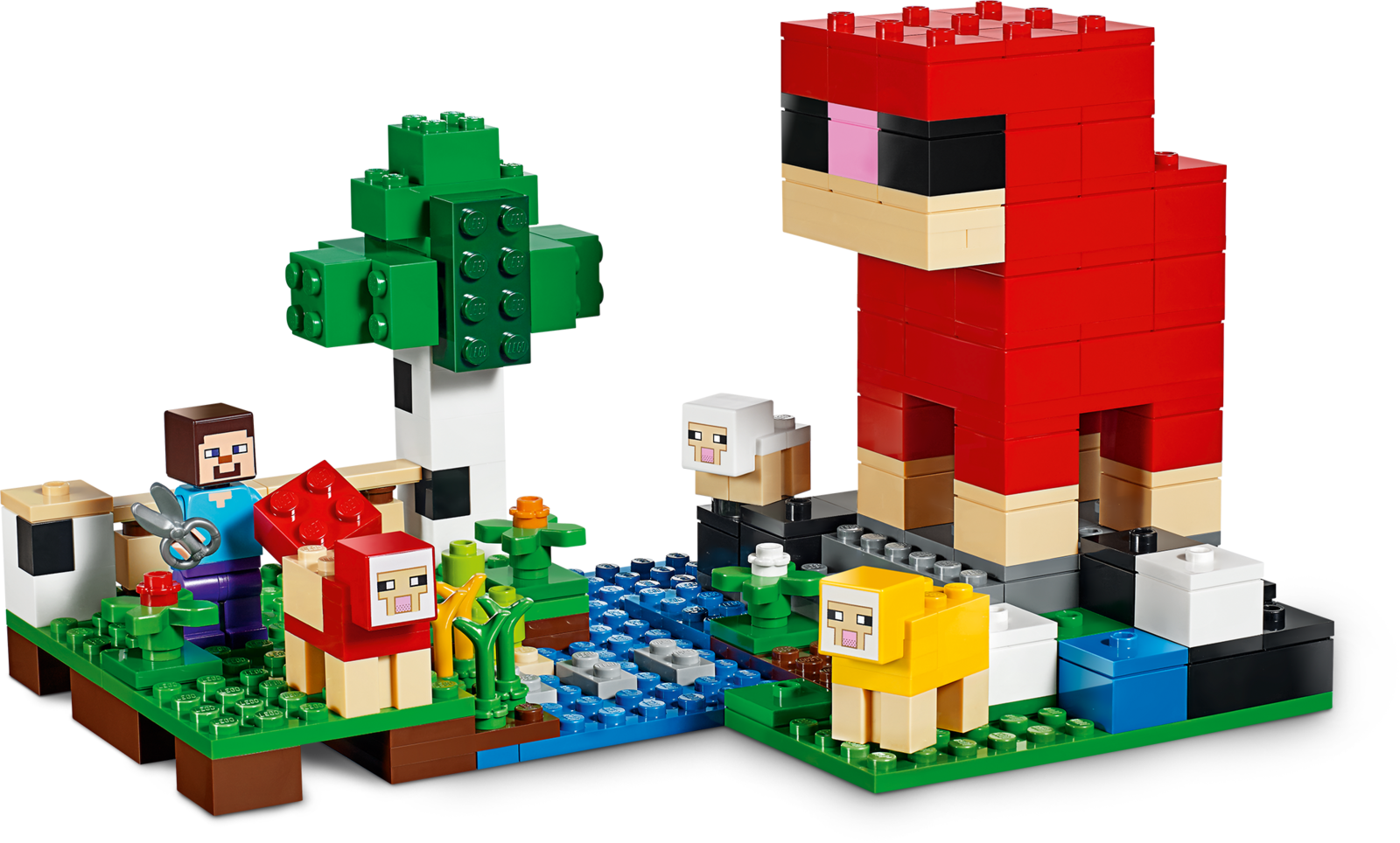 minecraft lego wool farm