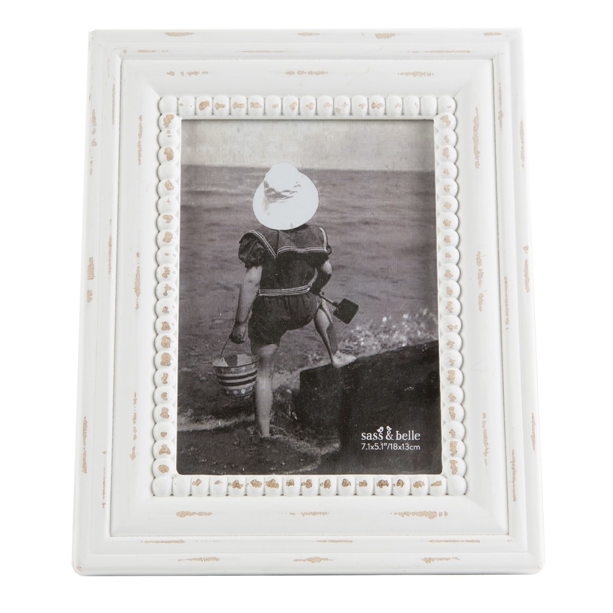 Rustic Romance Large Rectangular Photo Frame (White) image