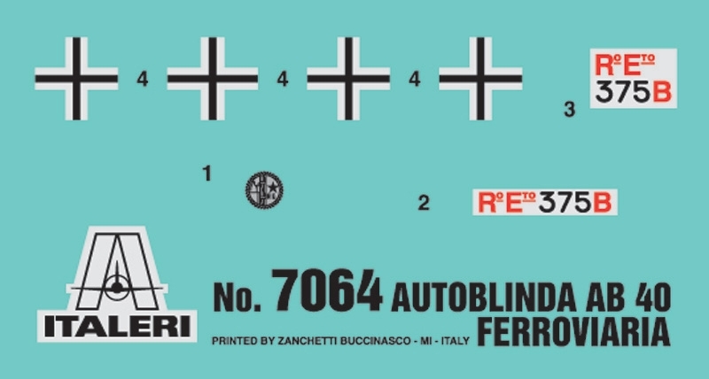 Italeri: 1/72 Autoblinda AB-40 Ferroviaria - Model Kit image