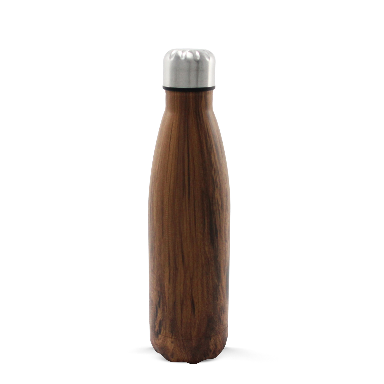 Insulated Stainless Steel Bottle 500ml Teak Wood