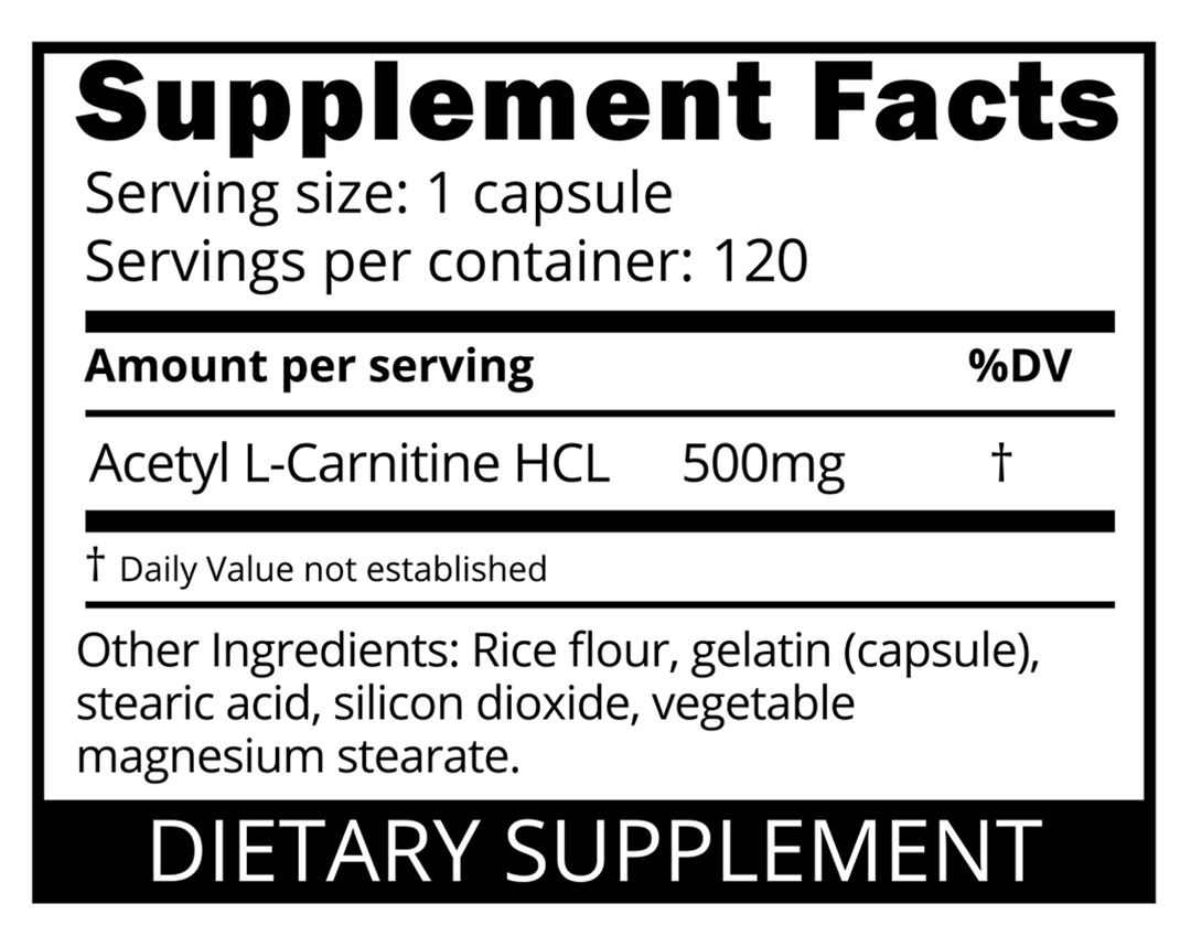 Eat Me Acetyl L-Carnitine 500mg Fat Burner (120 Caps) image