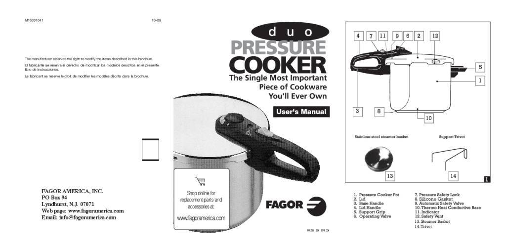 Fagor Duo Pressure Cooker 10 litre at Mighty Ape Australia