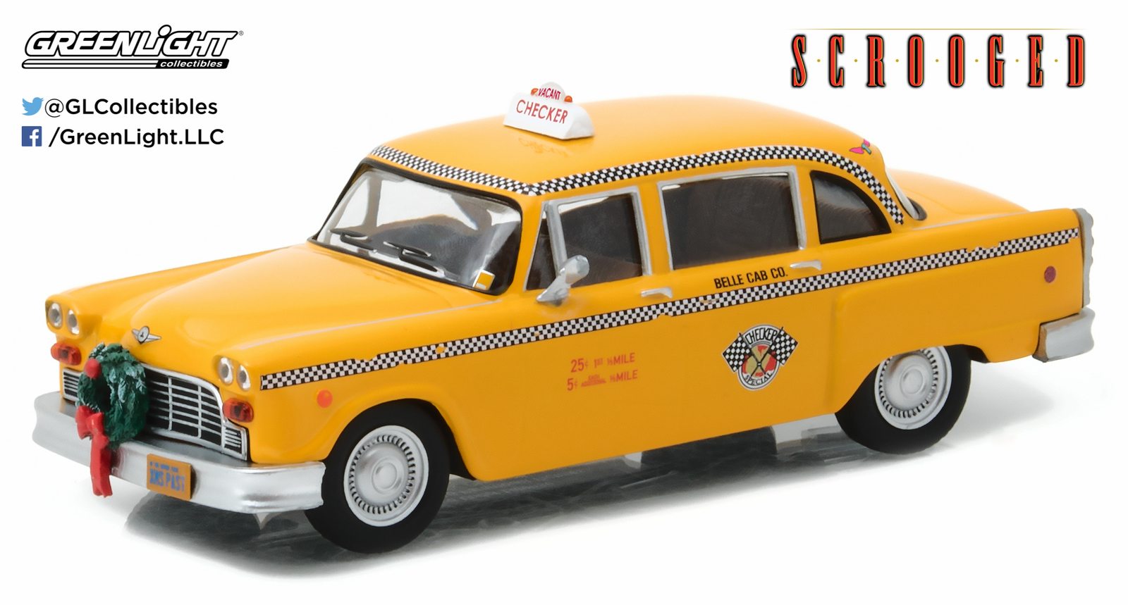 1/43: New York City Checker Cab - Scrooged Movie - Diecast Model