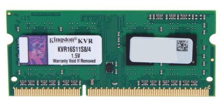 4GB Kingston 1600MHZ DDR3 NON-ECC CL11 SODIMM Single Rank X8