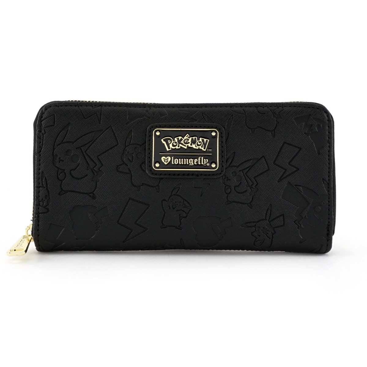 Loungefly Pokemon Pikachu Black Embossed Zip Around Wallet image