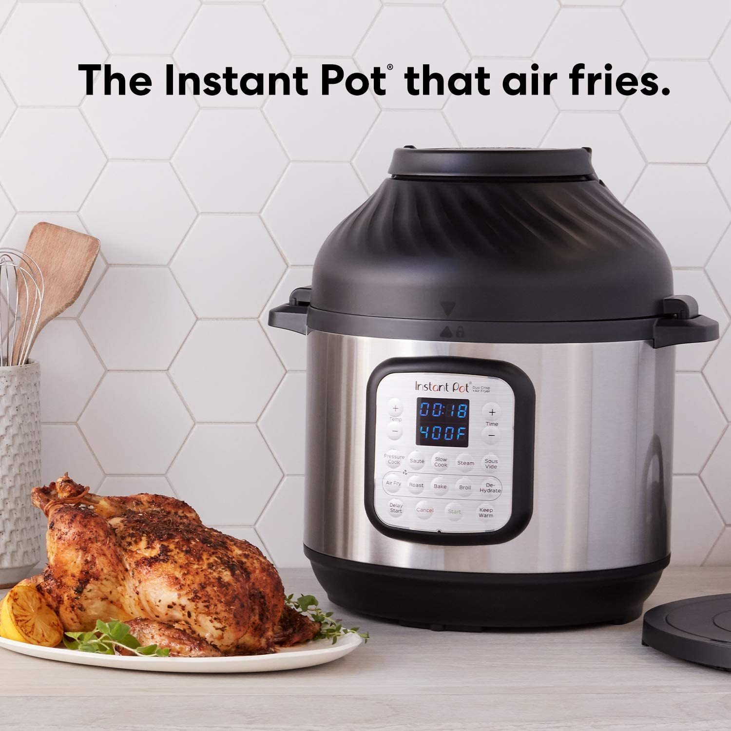 Instant Pot 8 Litre Duo Crisp Pressure Cooker + Air Fryer