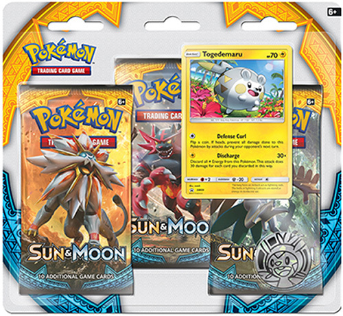 Pokemon TCG Sun & Moon 3-Pack Blister: Togedemaru image