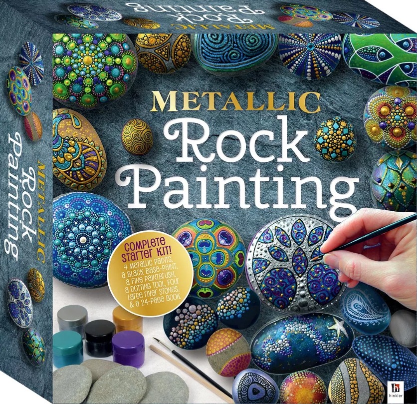 Hinkler: Metallic Rock Painting - Craft Box