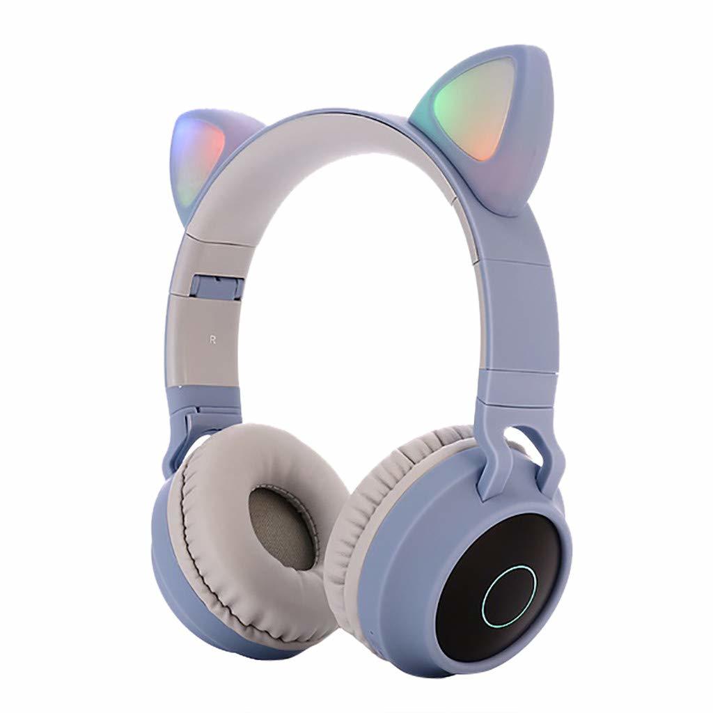 Cat Ears Bluetooth Wireless Headset Light Blue at Mighty Ape NZ