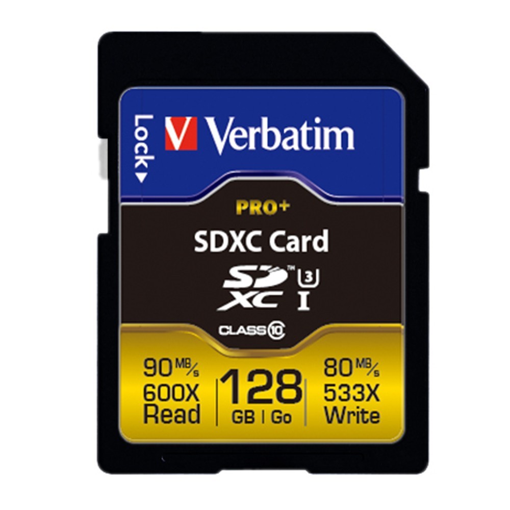 Verbatim Pro+ SDXC UHS-I Memory Card - 128GB (U3)