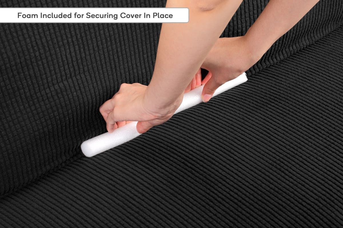 Buy Ovela 4 Seater Sofa Cover Waffle Black at Mighty Ape NZ