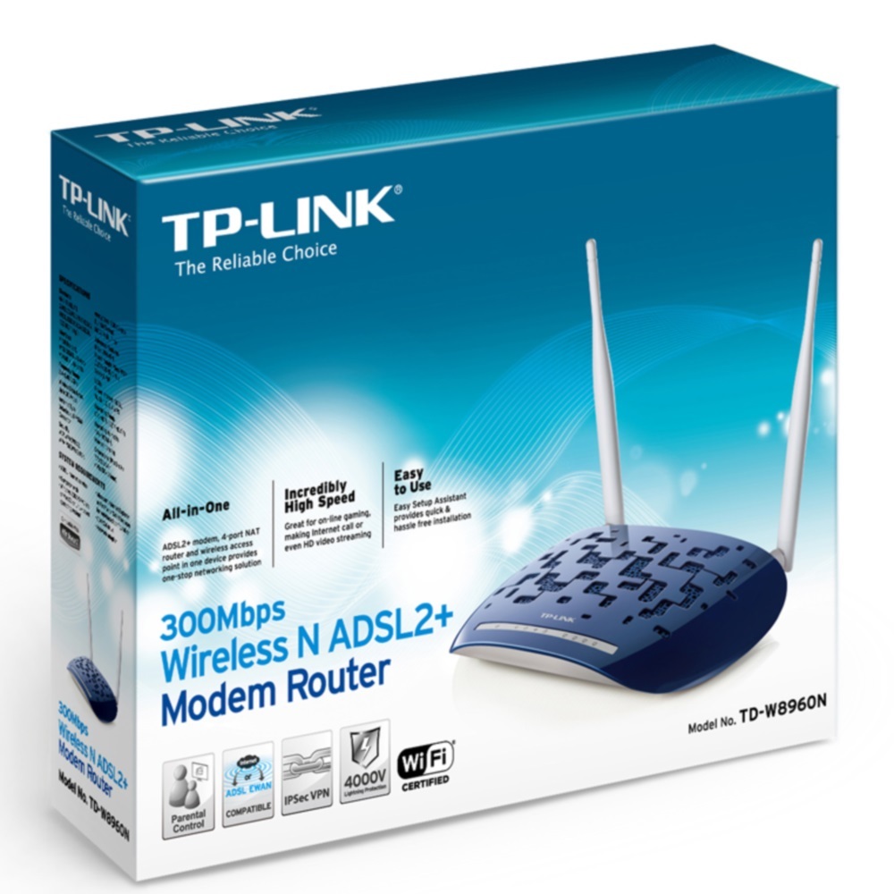 TP-Link 300M Wireless N ADSL2+ Modem Router image