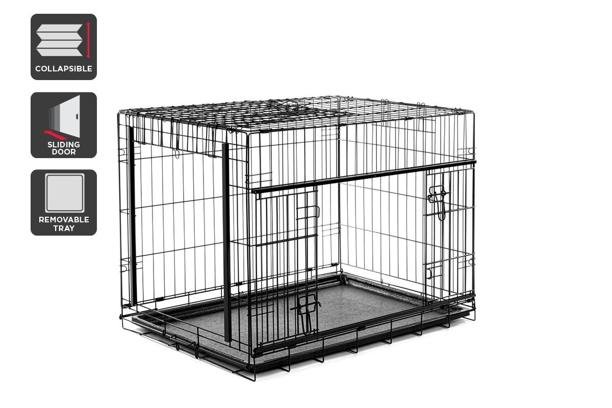 Buy Pawever Pets Collapsible Metal Dog Crate Slide Door 36" at Mighty
