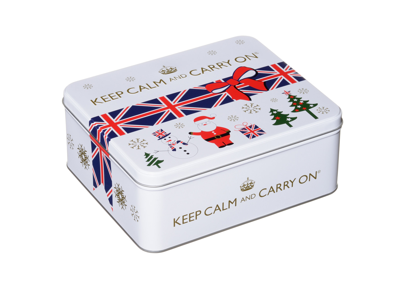 Keep Calm & Carry On Tea & Biscuits Festive Tin 225g image