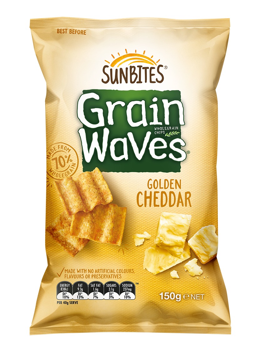 Sunbites Grain Waves - Golden Cheddar (150g) image