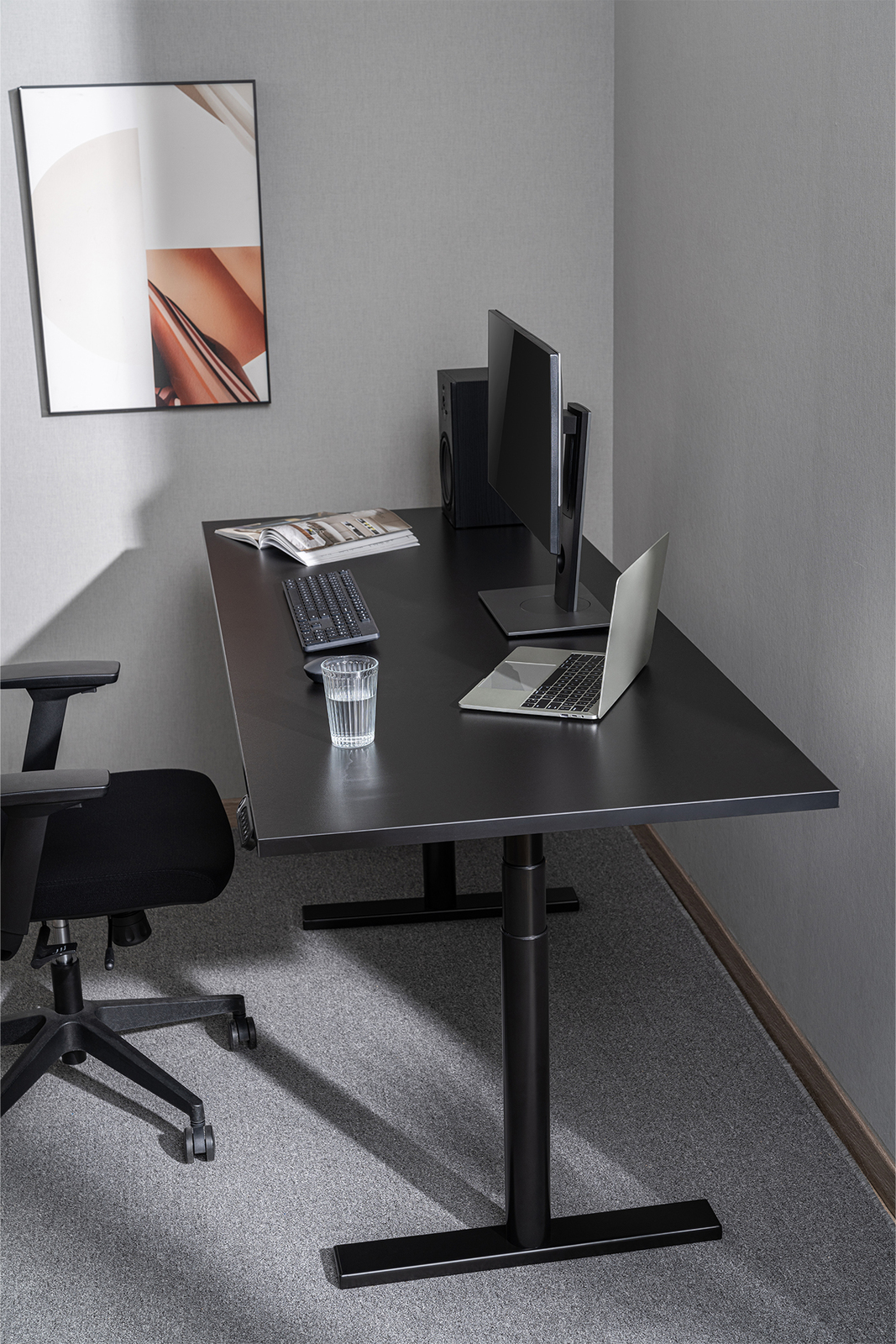 Buy Gorilla Office Height Adjustable Desk Black/Black at Mighty Ape NZ