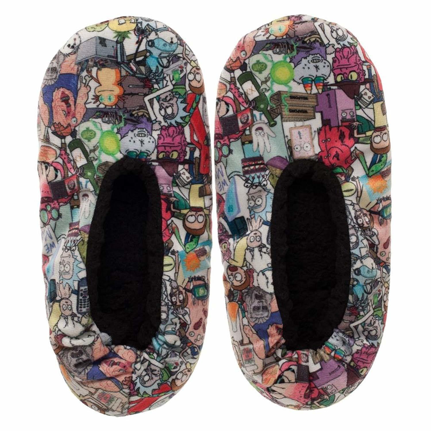 Rick and Morty - Women's Cozeez Slippers -White (S/M) image
