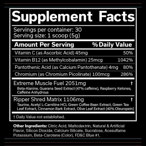JNX Sports The Ripper! Fat Burner - Razor Lime - 150g (30 Servings) image