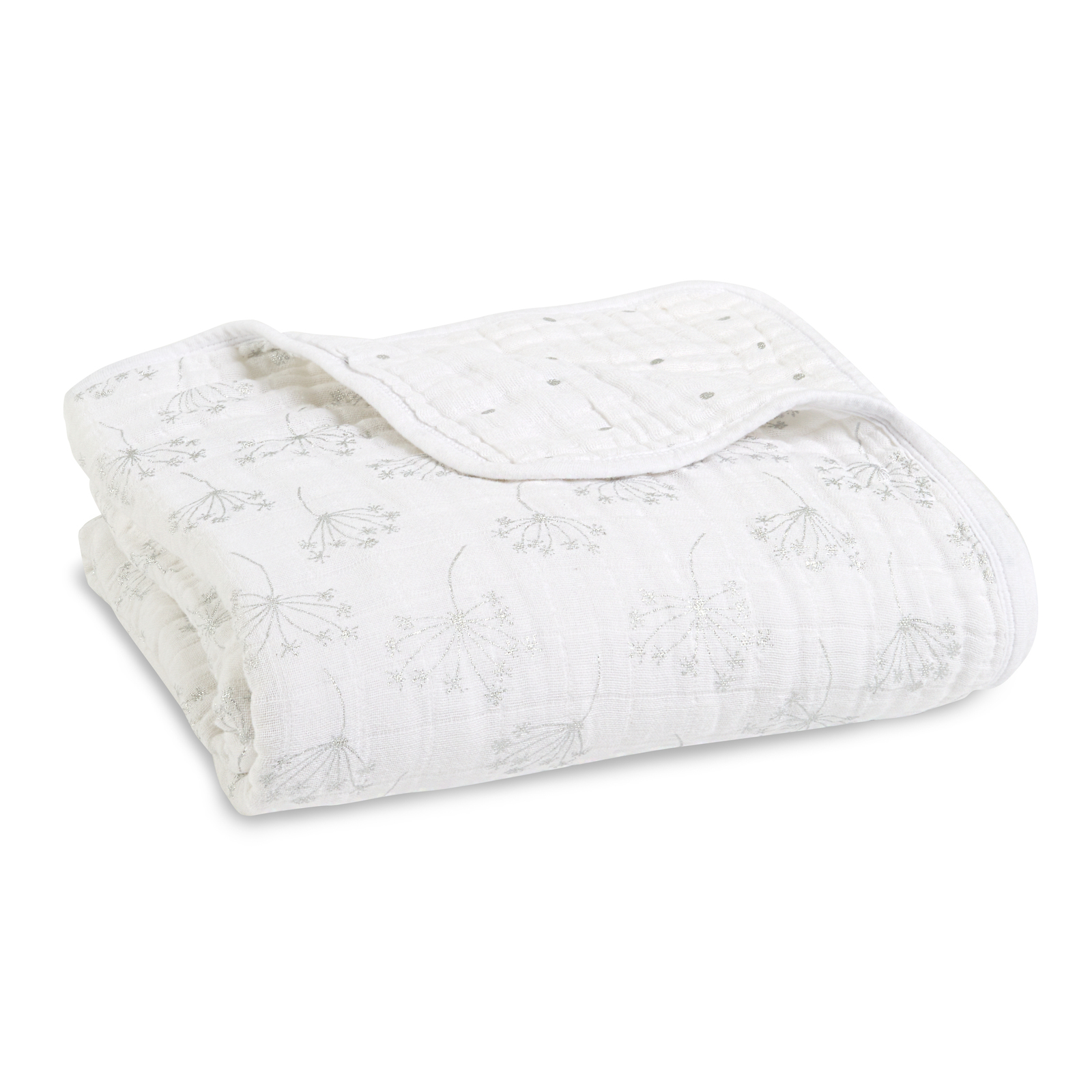 Aden + Anais: Metallic Dream Blanket - Silver Deco Dandelion image