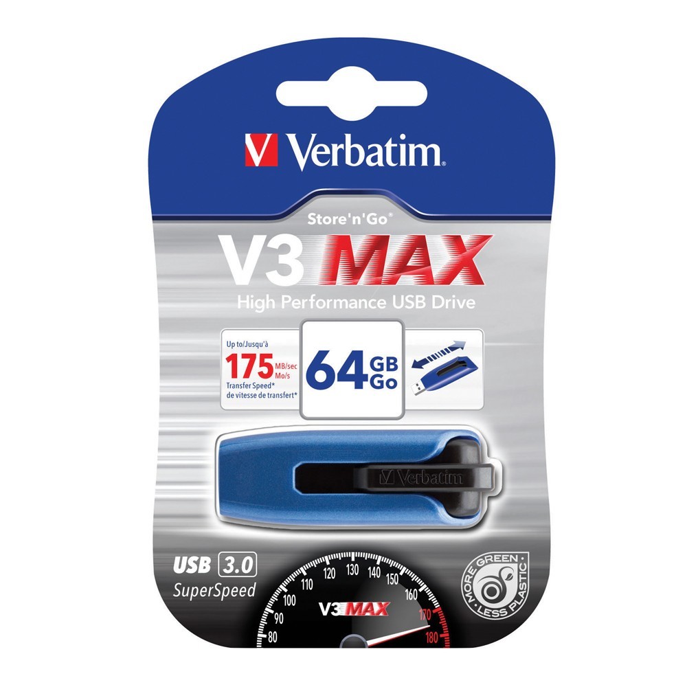 Verbatim Store'n'Go V3 Max High Performance USB Drive (64GB) image