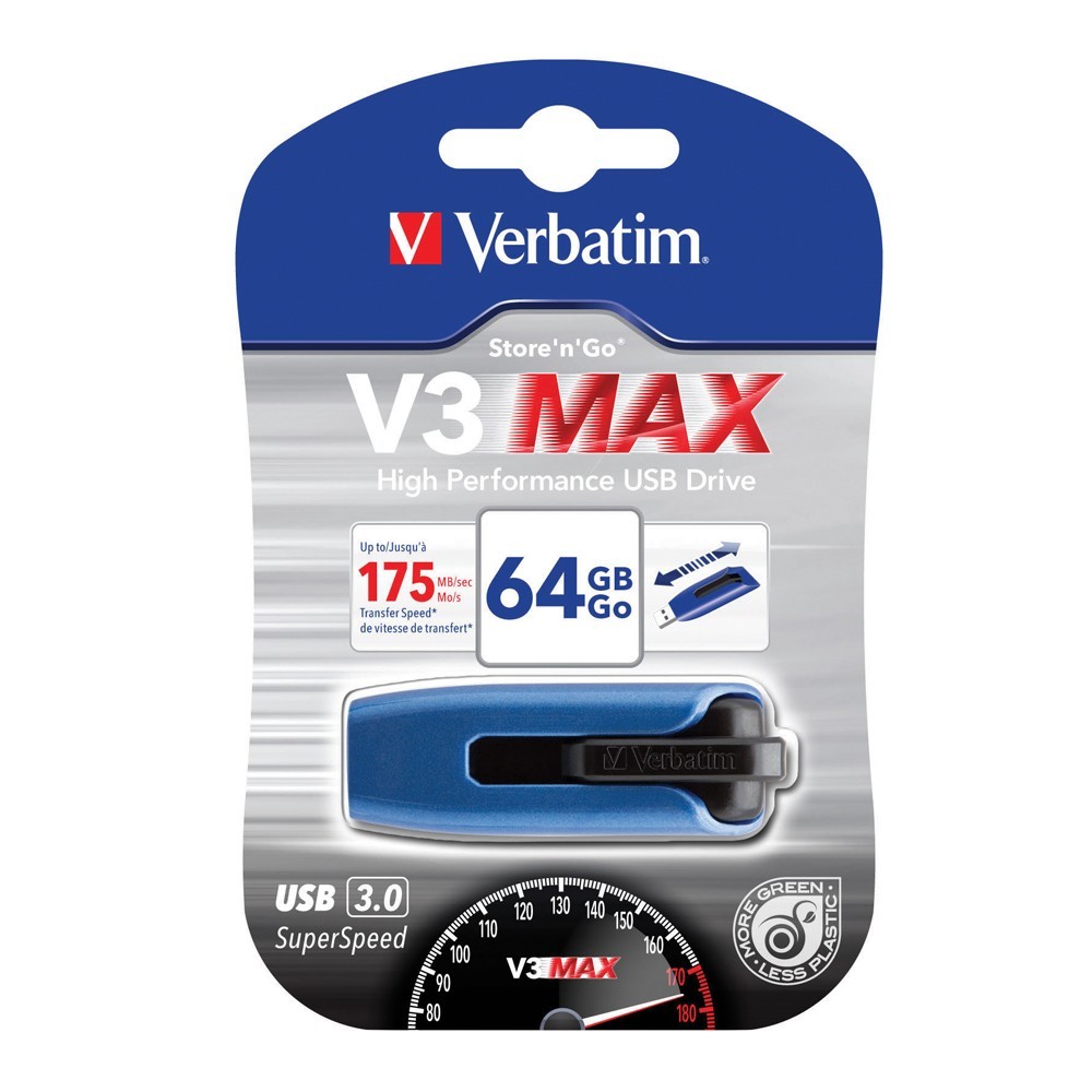 Verbatim Store'n'Go V3 Max High Performance USB Drive (64GB) image