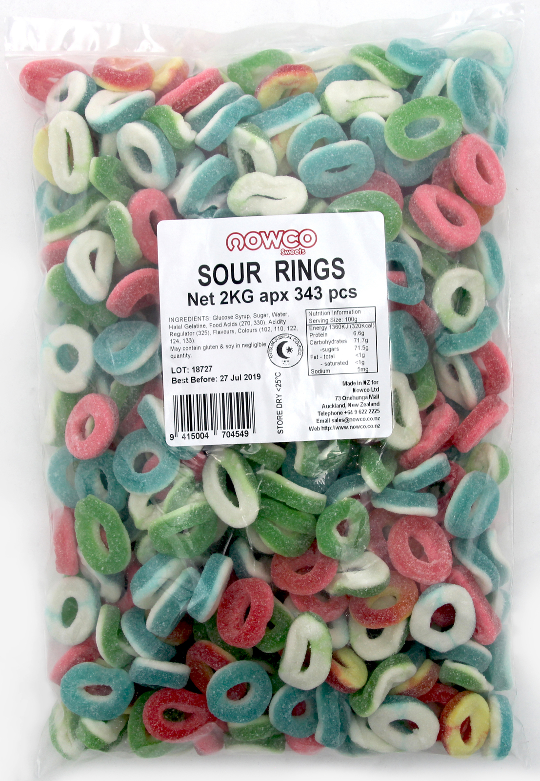 Nowco Sour Rings at Mighty Ape NZ
