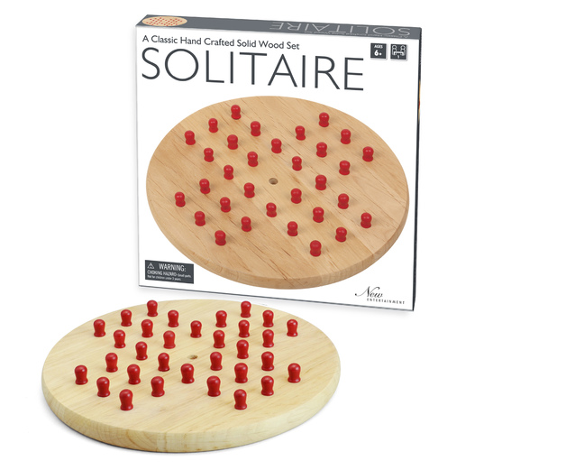 Zoink: Solid Wood Solitaire Board Game