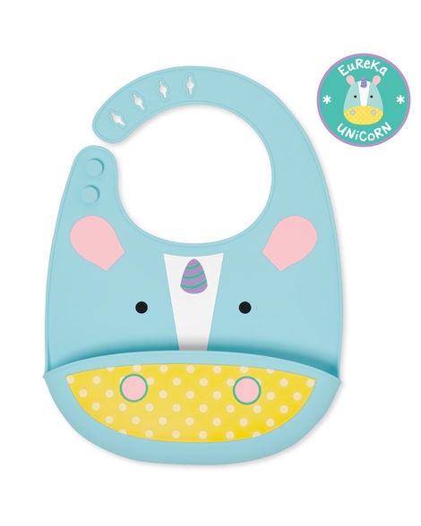 Skip Hop: Zoo Fold & Go Silicone Bib Unicorn