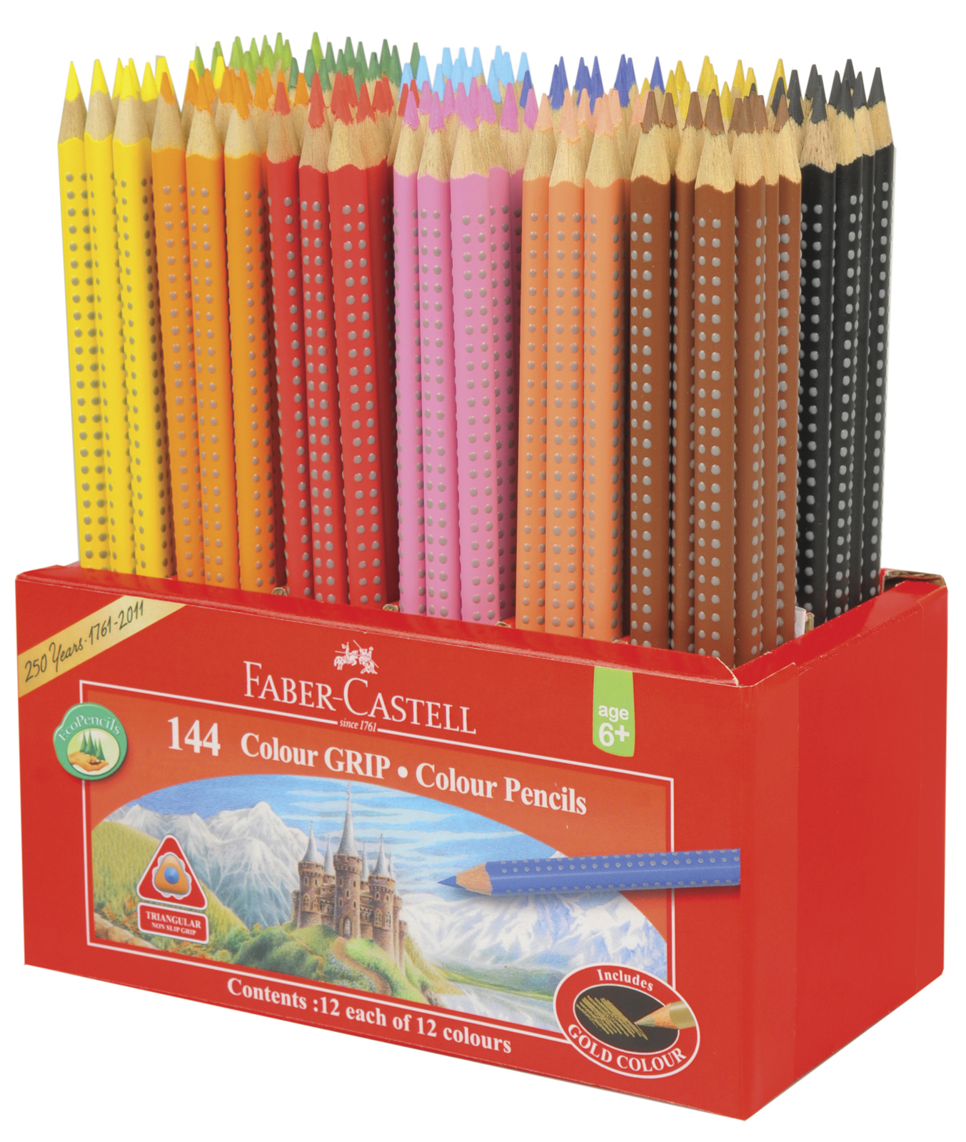 Faber-Castell: Grip Colour Pencils (Caddie of 144)