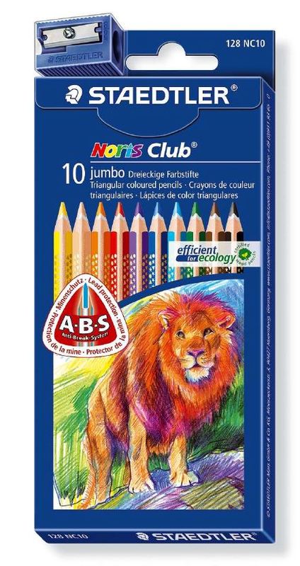 Buy Staedtler Noris Jumbo Coloured Pencils Pkt 10 (with