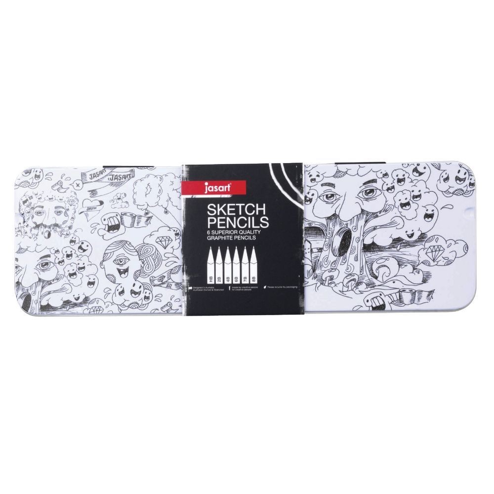 Jasart Sketch Pencil Tin - Set of 6 image
