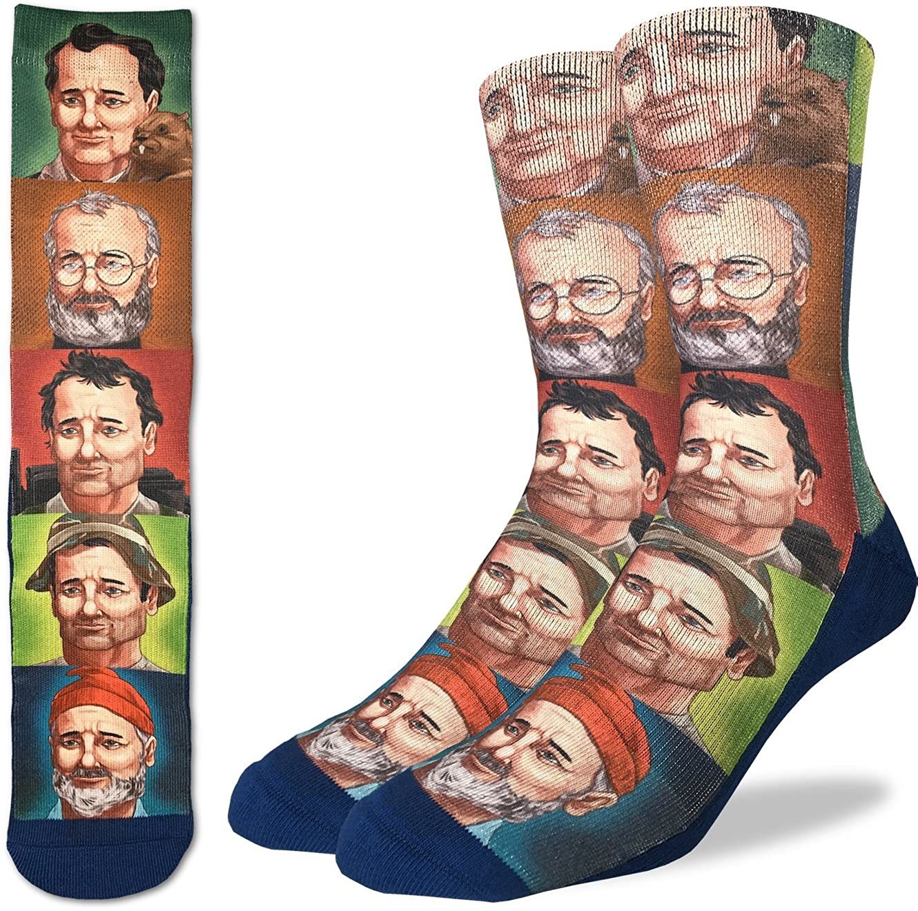 Good Luck Socks: Men's Bill Murray Socks - Shoe Size 8-13