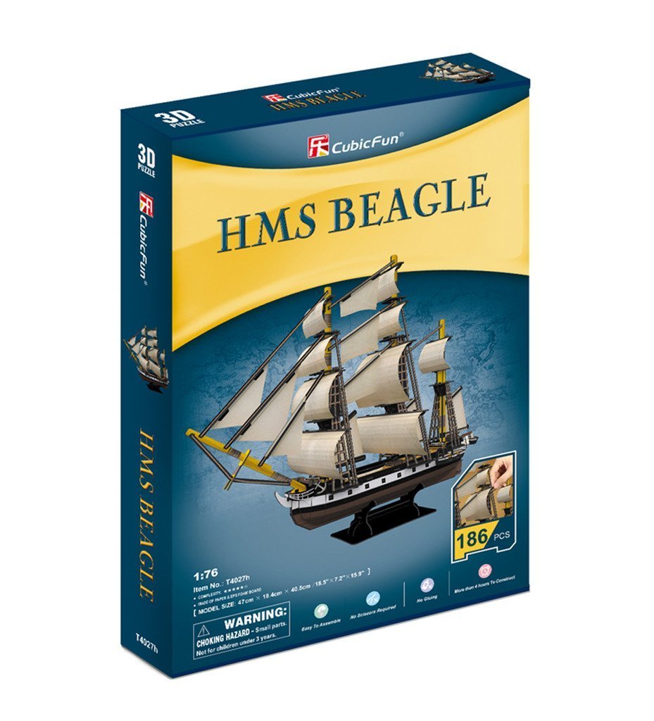 CubicFun: HMS Beagle Puzzle - 168 Piece 3D Puzzle image