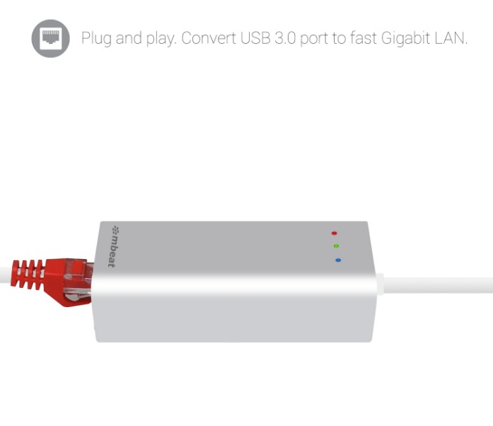 mbeat: USB 3.0 Gigabit LAN Adaptor for PC and MAC image