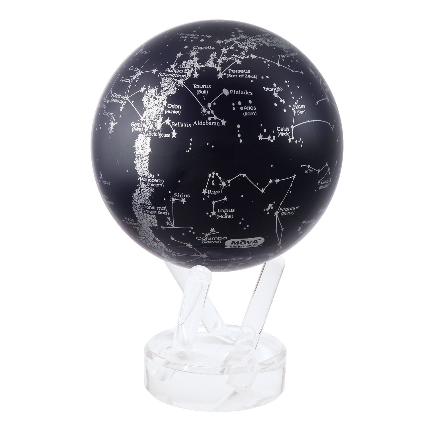 MOVA: Self Rotating Globe - Silver Constellation in Blue (11.5cm)