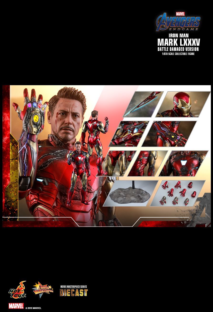Avengers: Endgame - Iron Man Mk. LXXXV (Battle Damaged Ver.) - 12" Articulated Figure image