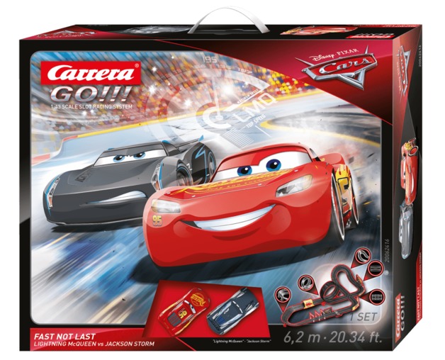 Carrera: Go!!! Disney Pixar Cars - Fast not Last Slot Car Set (Lightning McQueen/Storm)