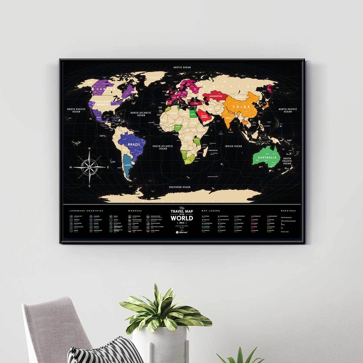 Scratch-off maps Travel Map Black World image