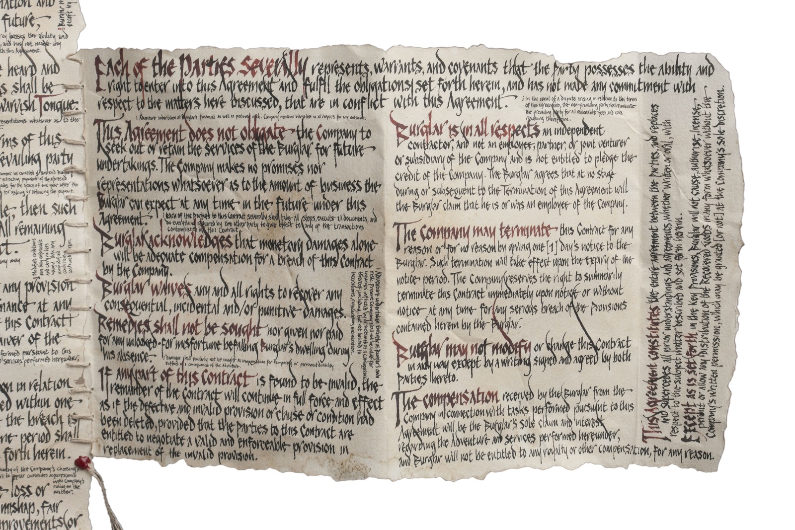 The Burglar Contract of Bilbo Baggins (mini) at Mighty Ape Australia