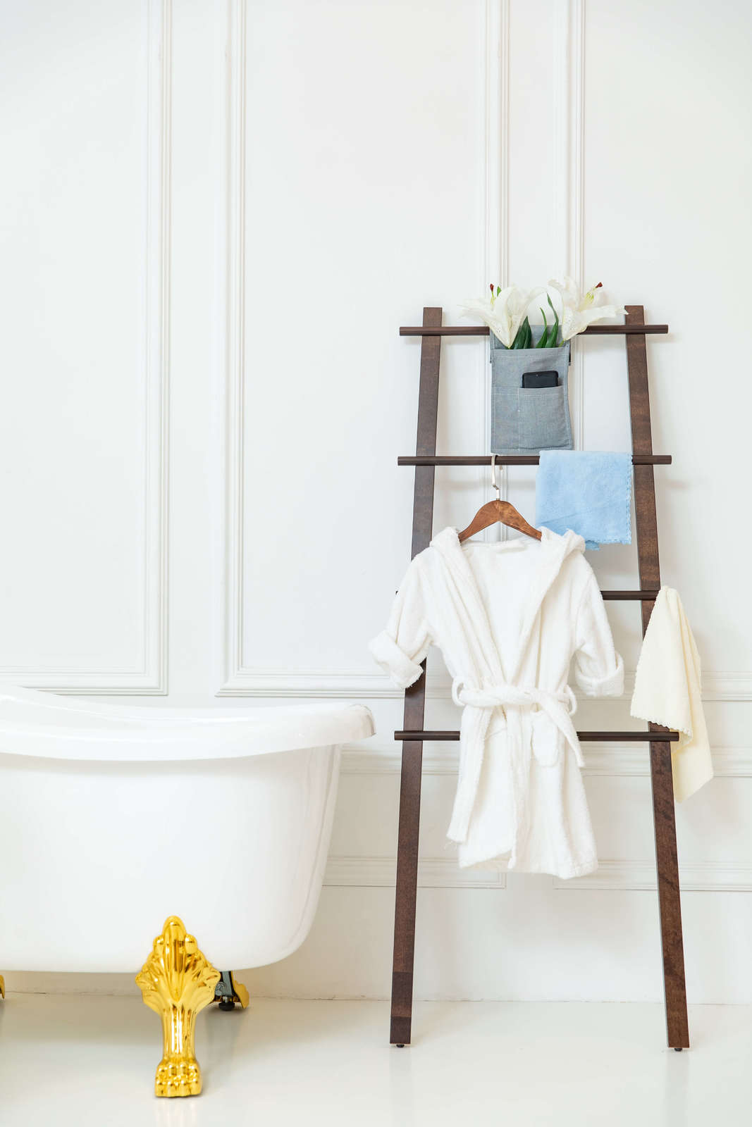 Buy Solid Birch Wood Bathroom Towel Stand at Mighty Ape NZ