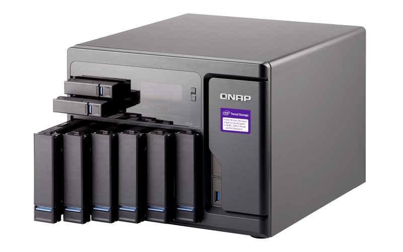 QNAP TVS-882-I3-8G NAS,6+2+2 X M.2 SLOT(DISKLESS),8GB,I3-6100,USB,GbE(4),HDMI,TWR, 2YR