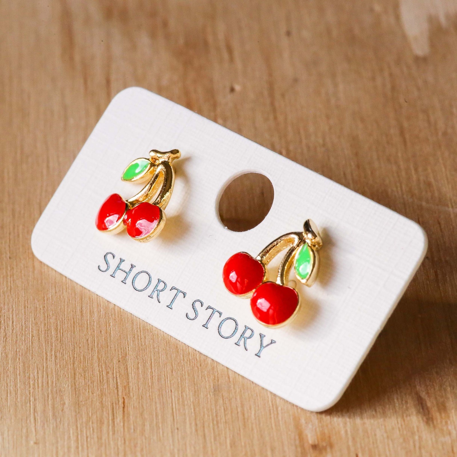 Short Story: Funky Play Earrings - Cherry image