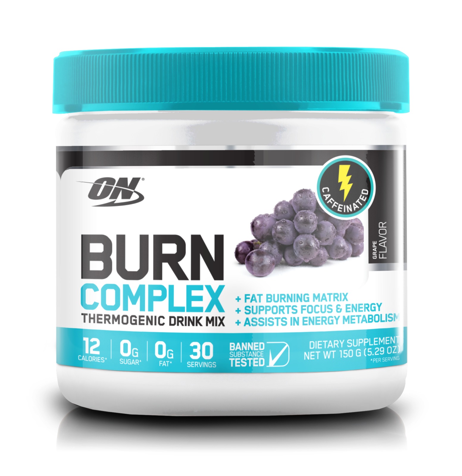 Optimum Nutrition: Burn Complex Thermogenic Drink Mix - Grape (30 Serves) image