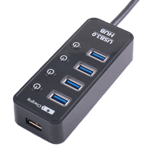 4Port Super Speed USB3.0 Hub Black at Mighty Ape NZ