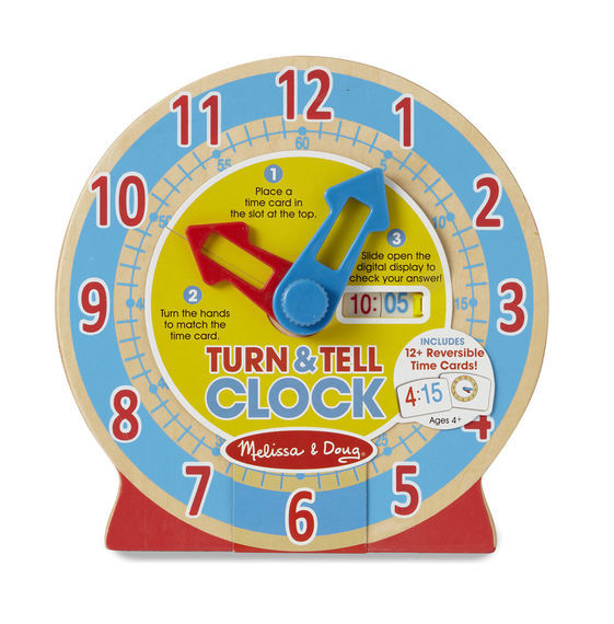 Melissa & Doug: Turn and Tell Wooden Clock