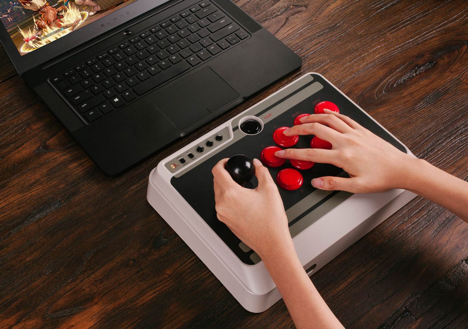 8Bitdo NES30 Arcade Stick (Switch, PC & Retro) for image