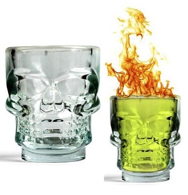 8 Kikkerland Skull Shot Glasses