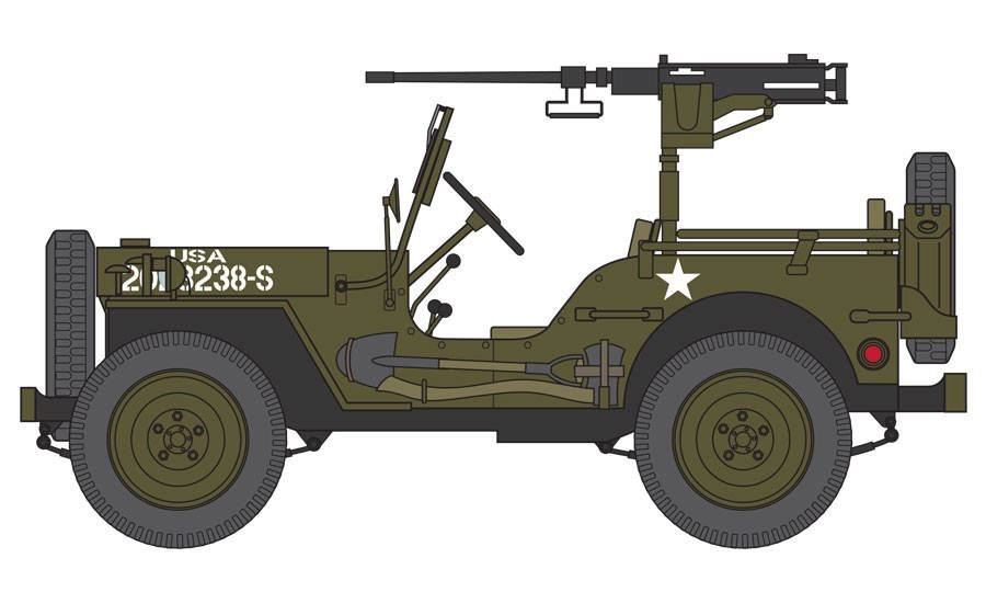 Airfix 1:72 Willys British Airborne Jeep - Model Kit image