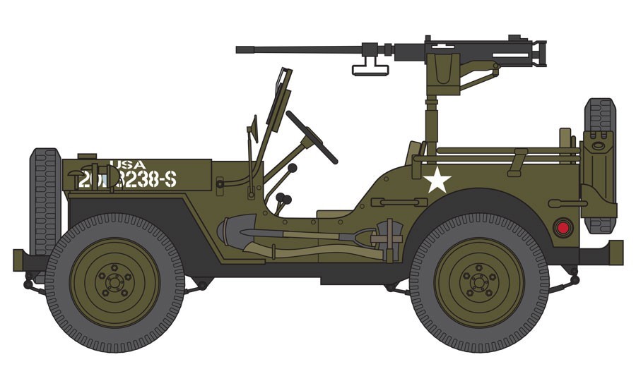 1:72 Willys British Airborne Jeep - Model Kit image