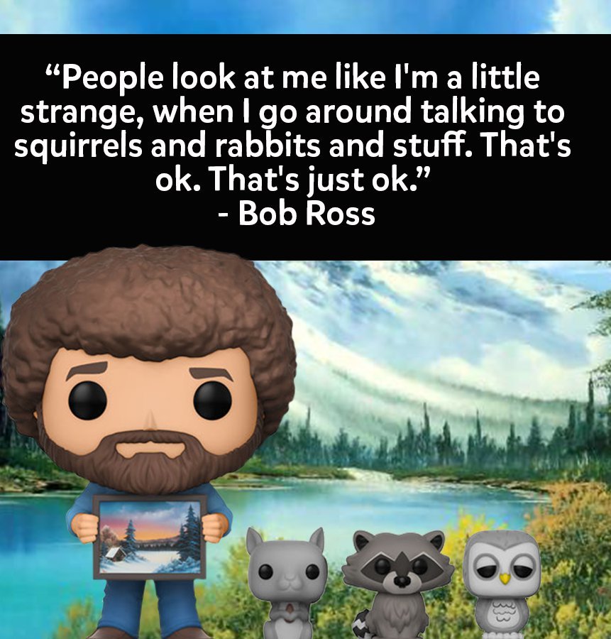 Bob Ross (with Raccoon) - Pop! Vinyl Figure image